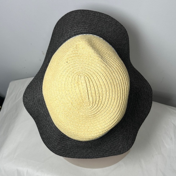 Permanent Vacation Two Tone Paper Woven Floppy Brim Hat One Size - Picture 4 of 11